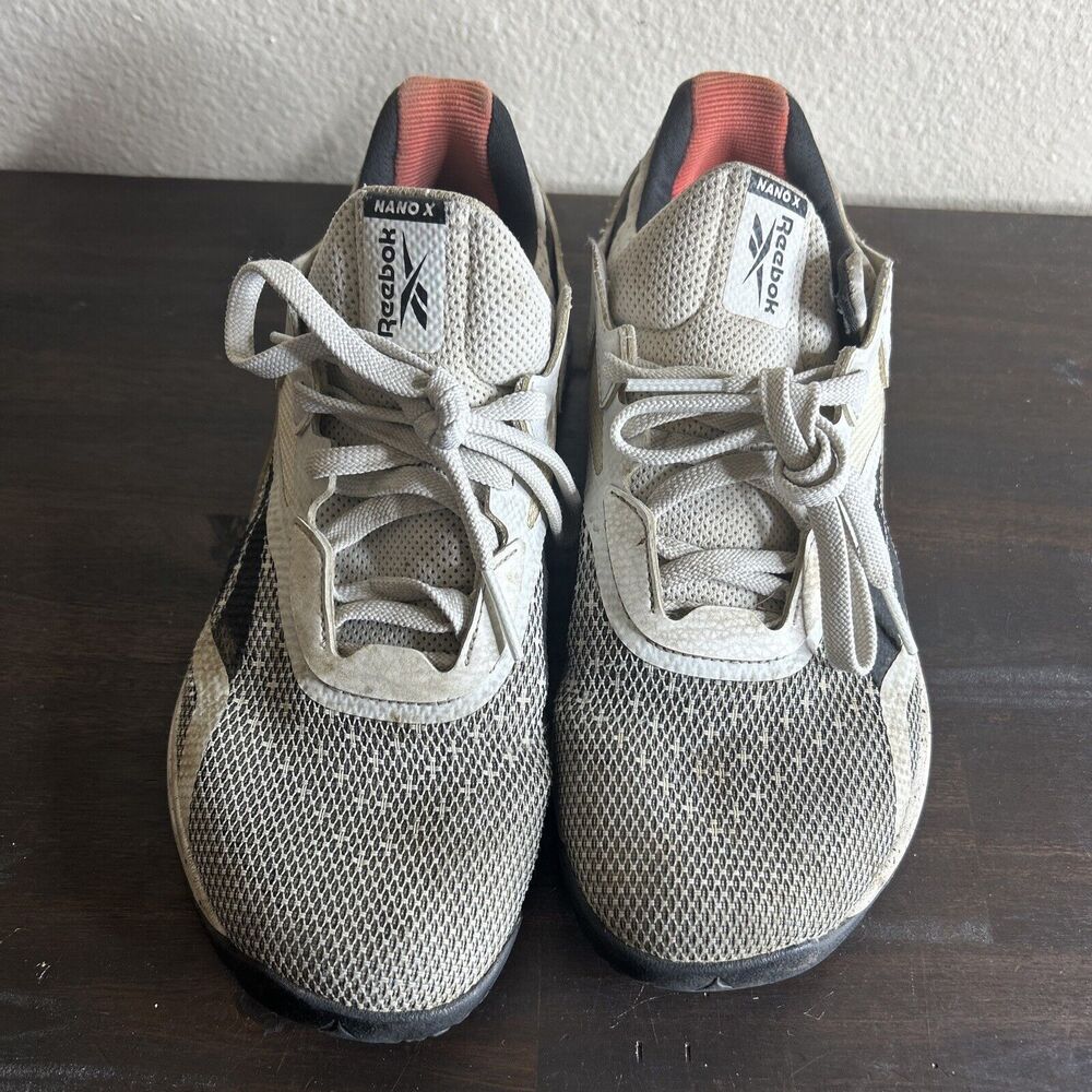 Reebok Nano X CrossFit Training Shoes Mens Size 9 Black White Sneakers EF7533